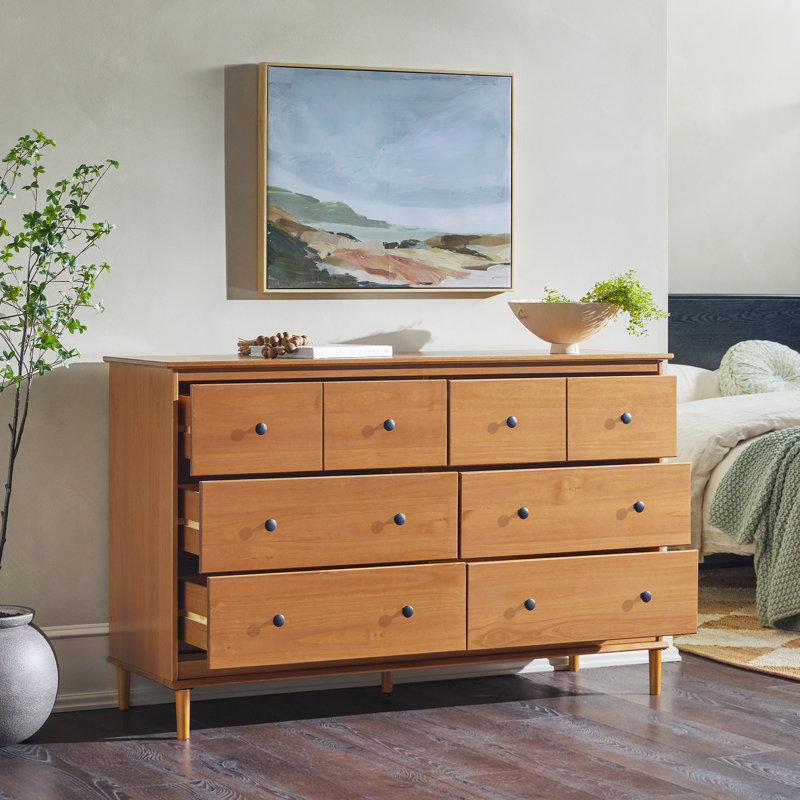 Wade Logan® Haney 6 Drawer Solid Wood Double Dresser & Reviews
